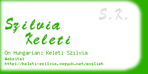 szilvia keleti business card